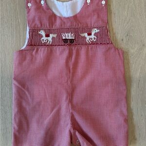 Charming Red Gingham Kids Diaper Cover